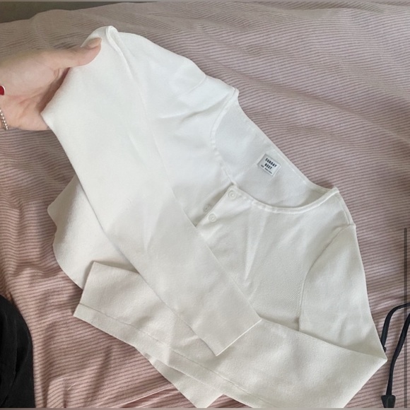 White Sunday best cropped long sleeve great condition! - Picture 2 of 2